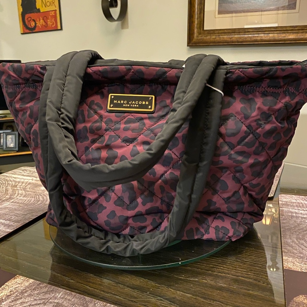 Marc Jacobs Quilted Tote Bag - Black and Purple